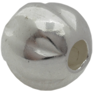 Pallo, rihlattu Ø 5.0 mm, 2 reikää, 925 hopea