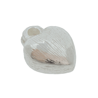 925 Anheng hjerte 6 x 7,5 mm mattstripet