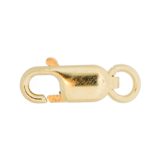 Karbiinilukko 13 mm, suoramalli irtolenkillä, 14 K