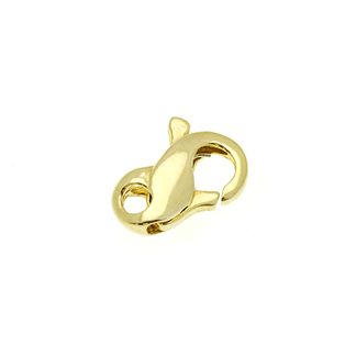Karbiinilukko 12 x 6 mm, kahdeksikko 18 k