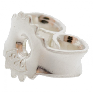 925 Ørestopper med tagger forgylt