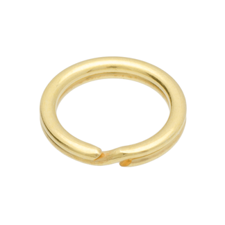 Splitringar (nyckelring) 7mm, förgyllt silver