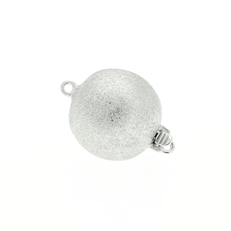 925 Collierlås kule 14 mm stifthamret rhodinert