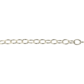 Rengasketju ovaali, leveys 8,5 mm, lanka 1,5 mm