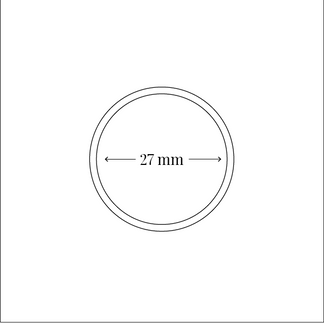 Kapsel for mynt Ø 27 mm