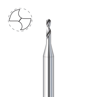 Kierrepora, lyhyt 1,0mm, kovametallia, 2 kpl