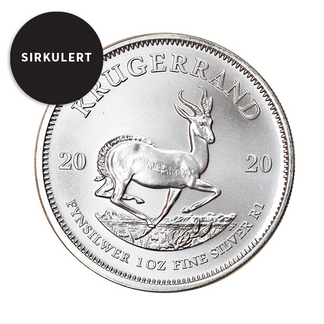 1 oz Sirkulert SA Krugerrand Sølvmynt