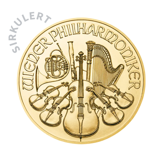 1 oz Sirkulert Wiener Philharmoniker Gullmynt