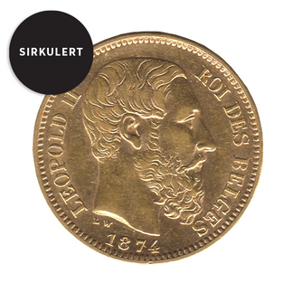 Sirkulert Belgisk 20 Franc Gullmynt