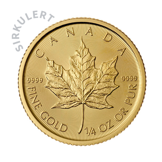 1/4 oz Sirkulert Maple Leaf Gullmynt