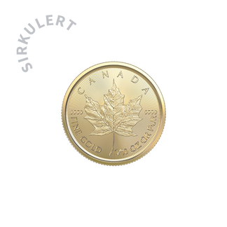 1/10 oz Sirkulert Maple Leaf Gullmynt