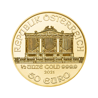 1/2 oz Wiener Philharmoniker Gullmynt